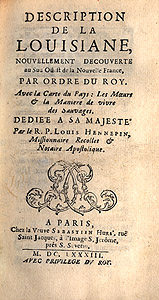 Title page of Hennepin's Description de la Louisiane
