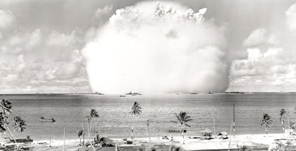 Bikini atoll a-bomb test #1, 1946
