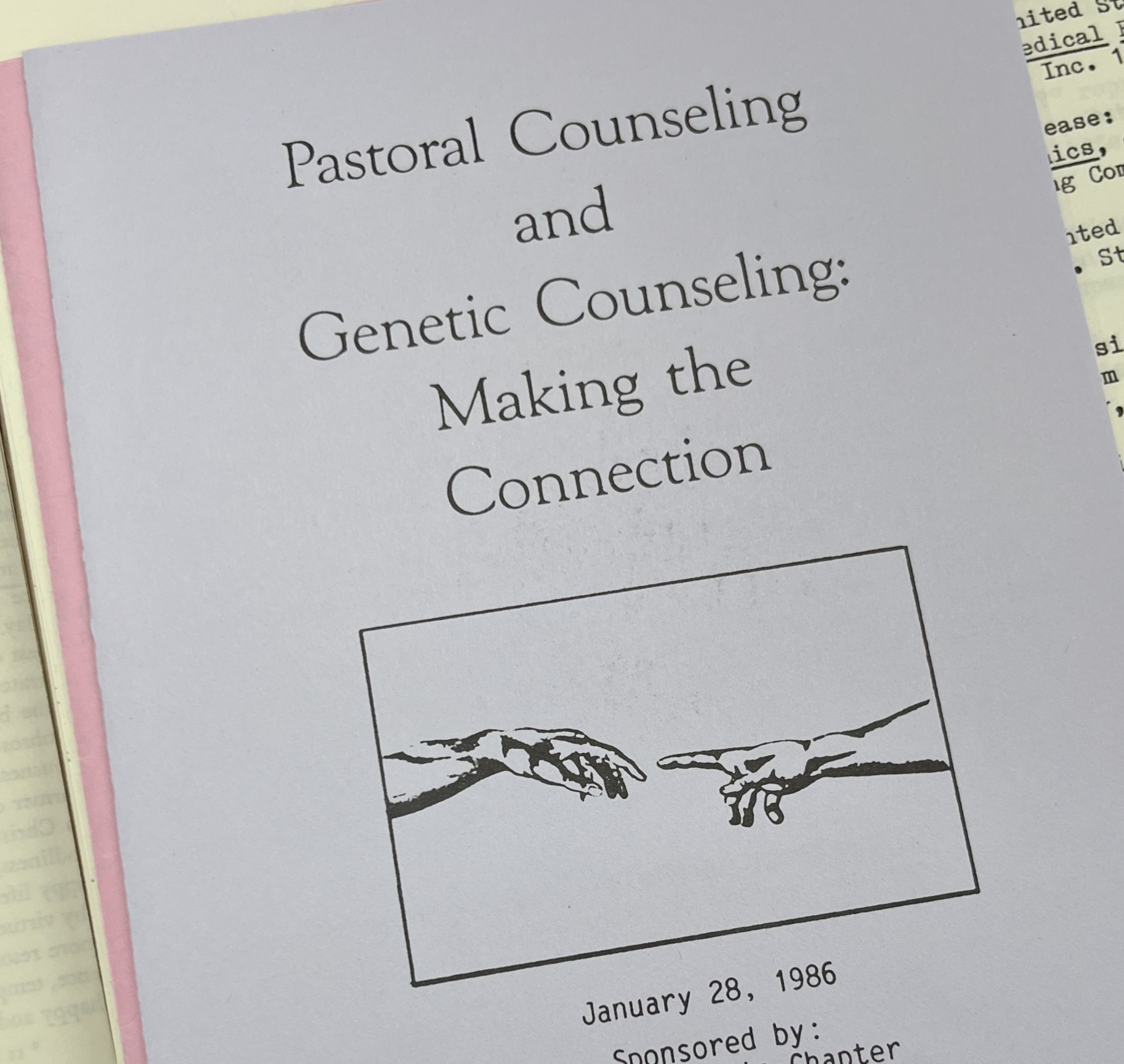 front page of program for "Pastoral Counseling"