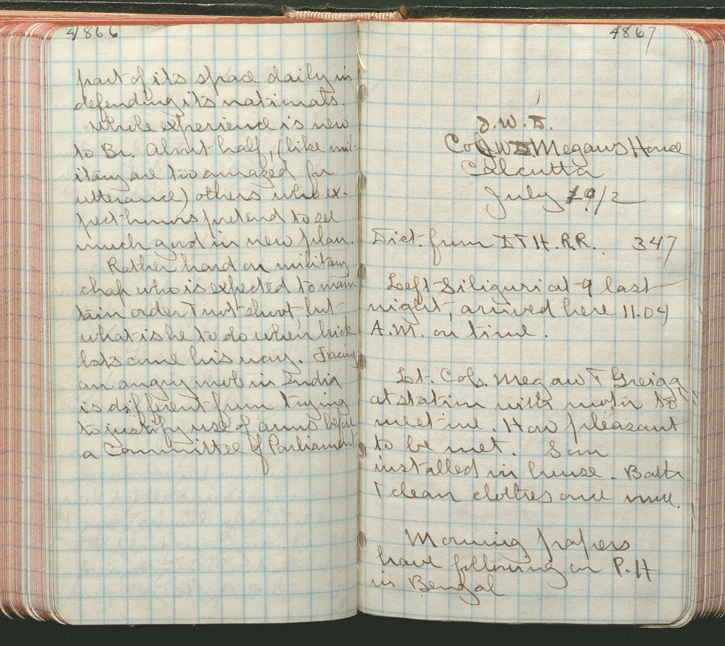 scan of page of Heiser diary