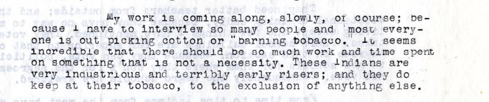 scanned transcript of letter from Ella Deloria to Boas