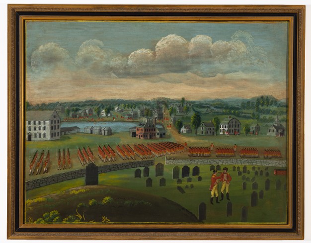 landscape painting of a view of the town of concord