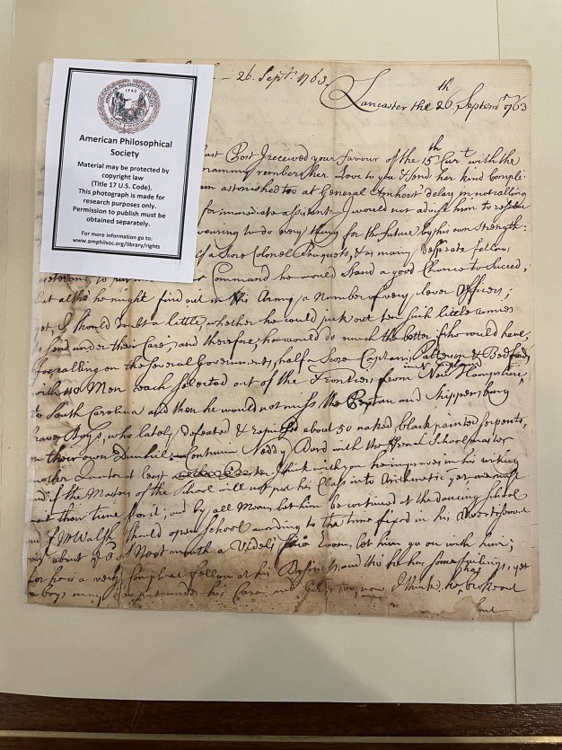 photo of manuscript letter