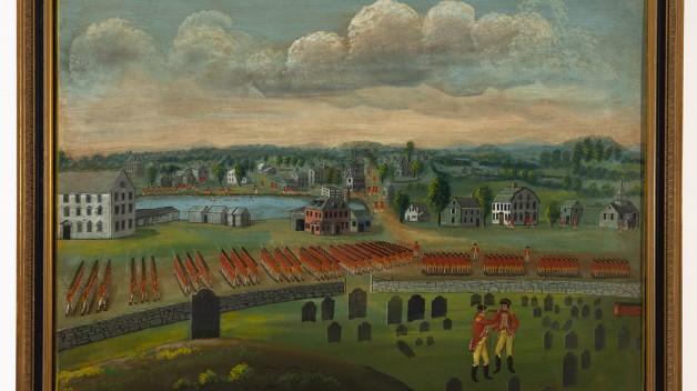 landscape painting of a view of the town of concord