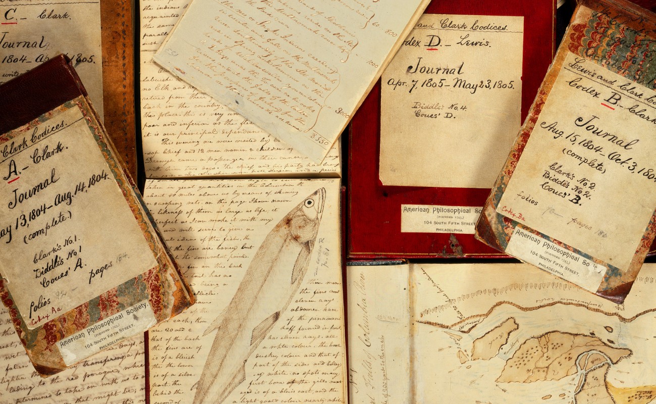 Collage of Lewis & Clark Journals