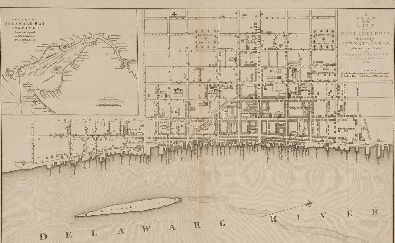 Map of the Easburn Plan of Philadelphia