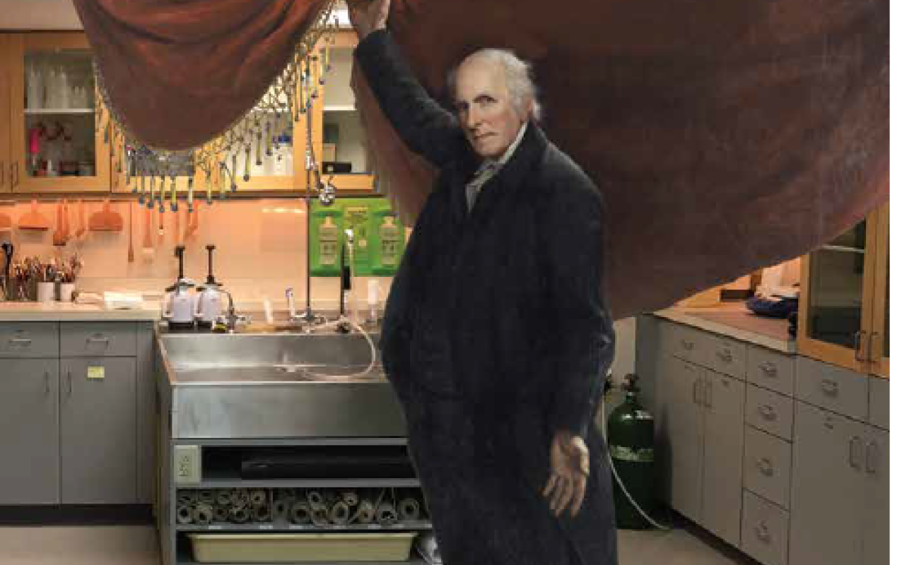 charles willson peale in a conservation lab