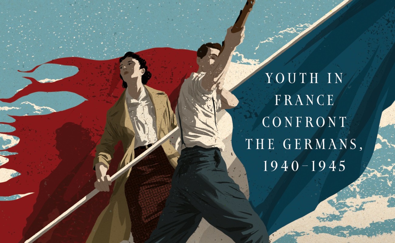 book cover with young people and french flag