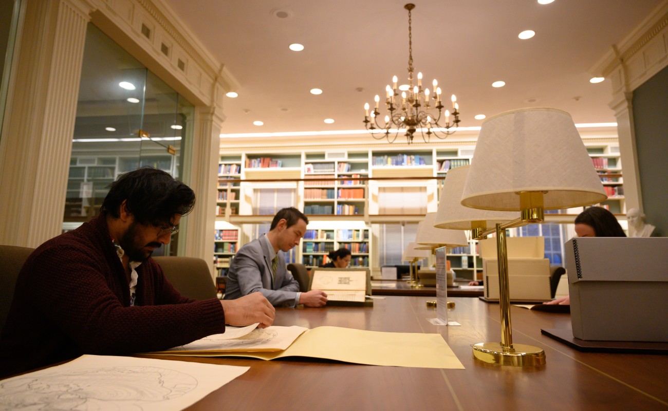 APS Fellows doing research in the Reading Room