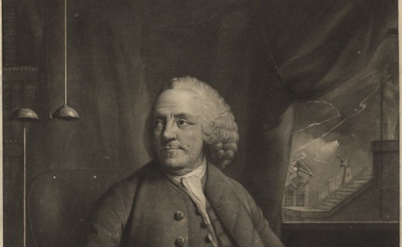 engraving portrait of Benjamin franklin