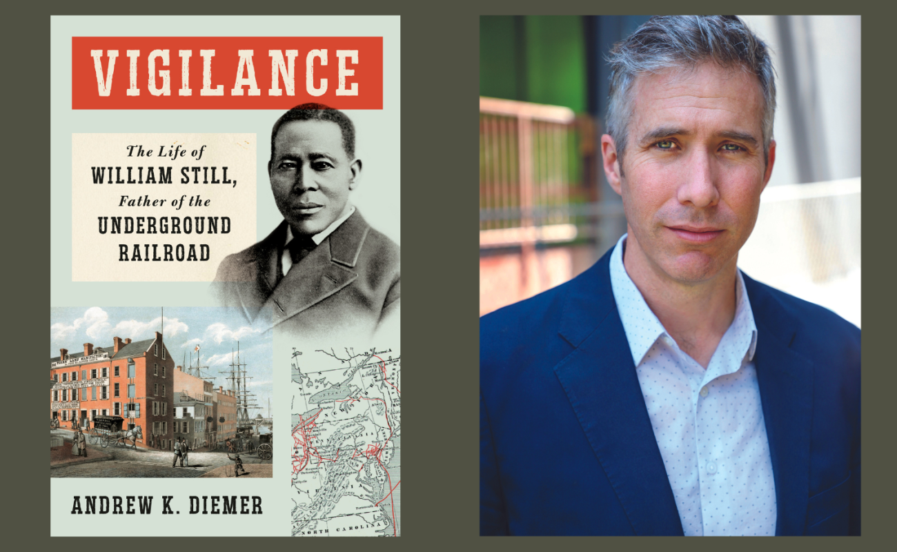 cover of vigilance and photo of Andrew Diemer