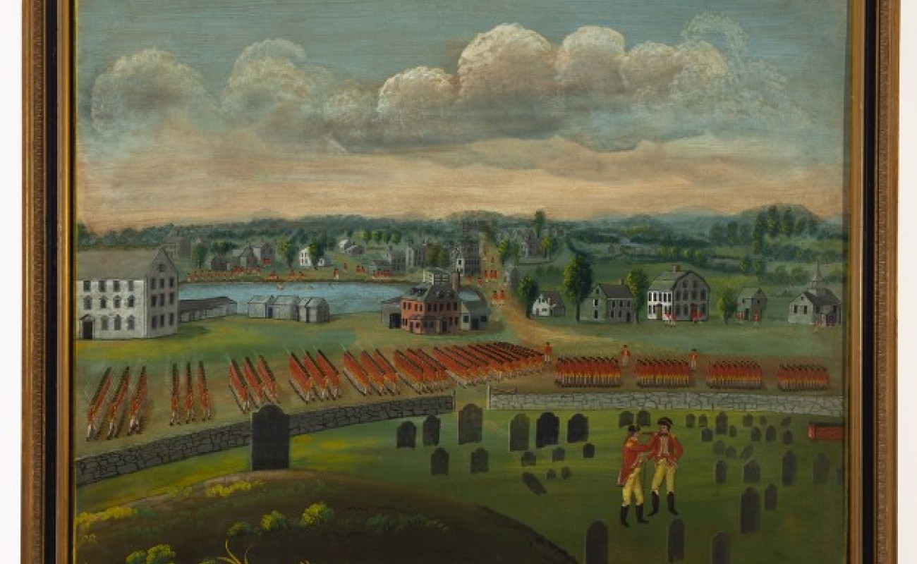 A View from the Town of Concord, by Timothy Martin Minot. Massachusetts, about 1825. Concord Museum Collection, Bequest of Mrs. Stedman Buttrick, Sr.; Pl414.