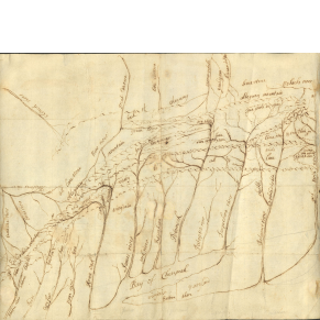 Middle Atlantic states, showing rivers and mountains and location of sea shells on the tops of the mountains