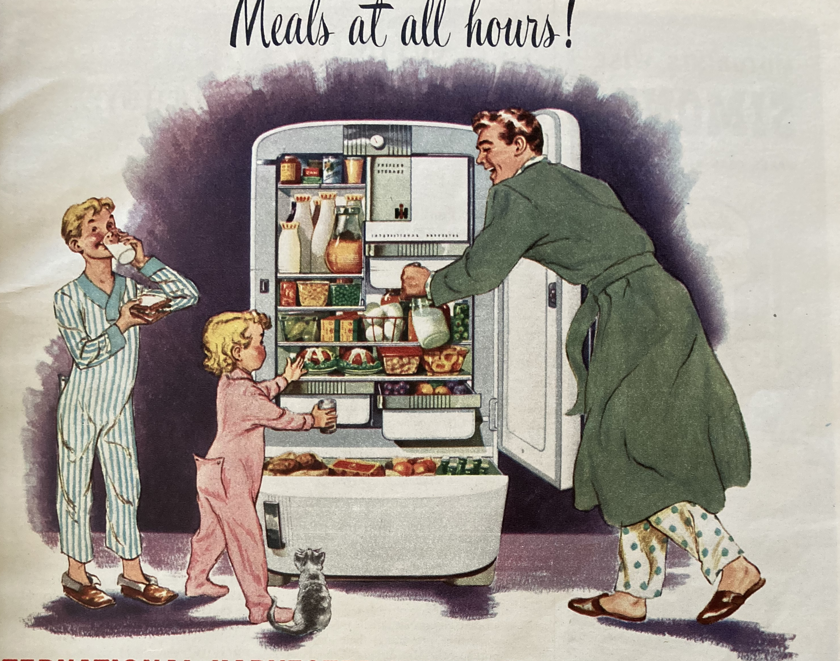 vintage advertisement for refrigerator