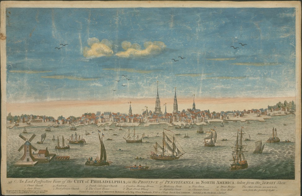 An east perspective view of Philadelphia 