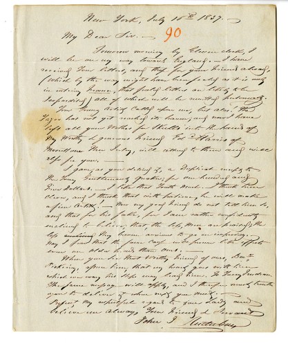 Letter to Samuel G. Morton  