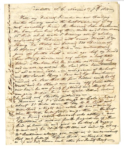 Letter to Lucy Bakewell Audubon