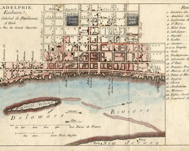 map of 18th-century Philadelphia